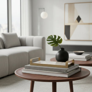 Gold Framed Marble Tray | Vical Home Tetbury | Oroa.com