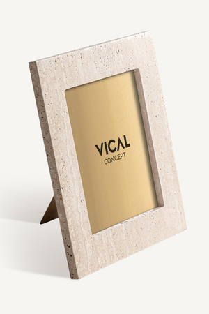Beige Marble Photo Frame | Vical Home Tetbury | Oroa.com