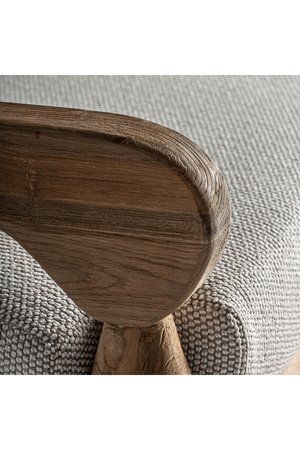 Wooden Framed Padded Outdoor Lounge Chair | Vical Home Jodphur | Oroa.com