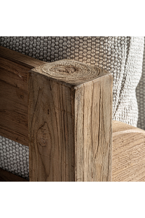 Wooden Framed Padded Outdoor Lounge Chair | Vical Home Jodphur | Oroa.com