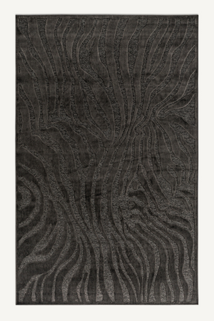 Black Viscose Area Rug 10' x 7' | Vical Home Nea | Oroa.com