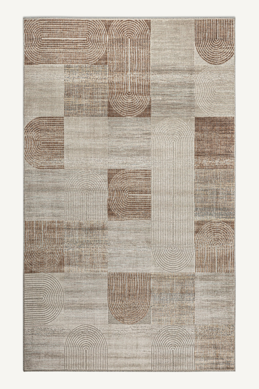 Brown Viscose Patterned Rug 11' x 8' | Vical Home Chaniya | Oroa.com