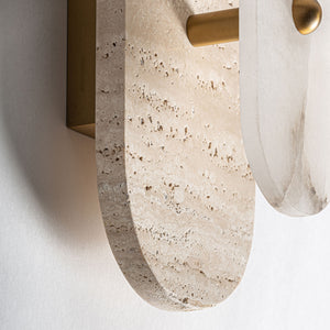   Elongated White Marble Wall Lamp | Oroa.com