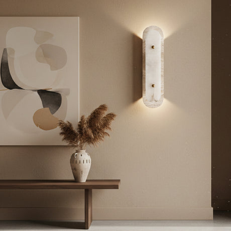 Elongated White Marble Wall Lamp | Vical Home