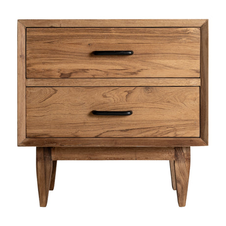   Modern European furniture - Natural Wood 2-Drawer Bedside Table - www.oroa.com | Oroa.com