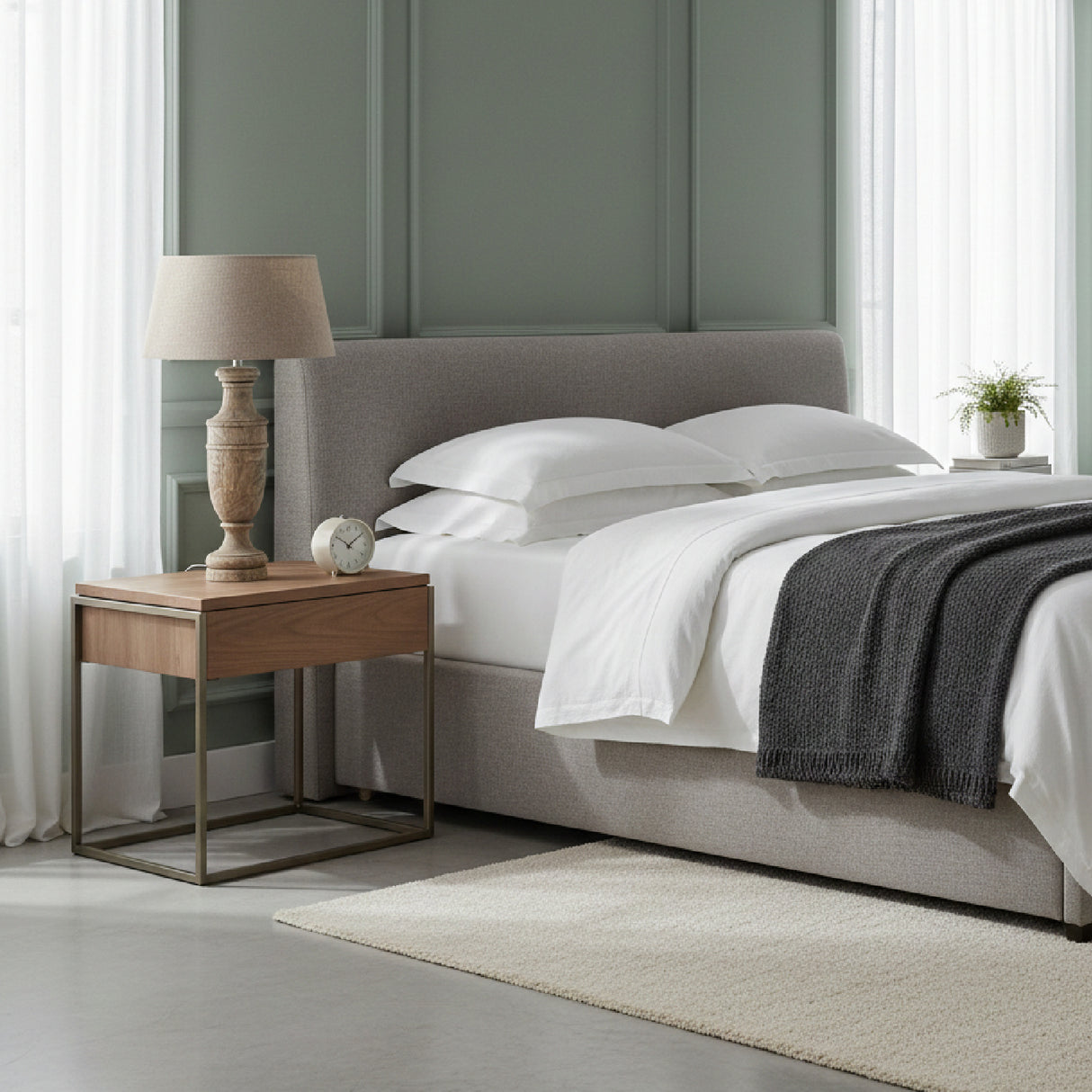   Brown Cotton Table Lamp | Oroa.com