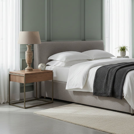 Brown Cotton Table Lamp | Vical Home Liena