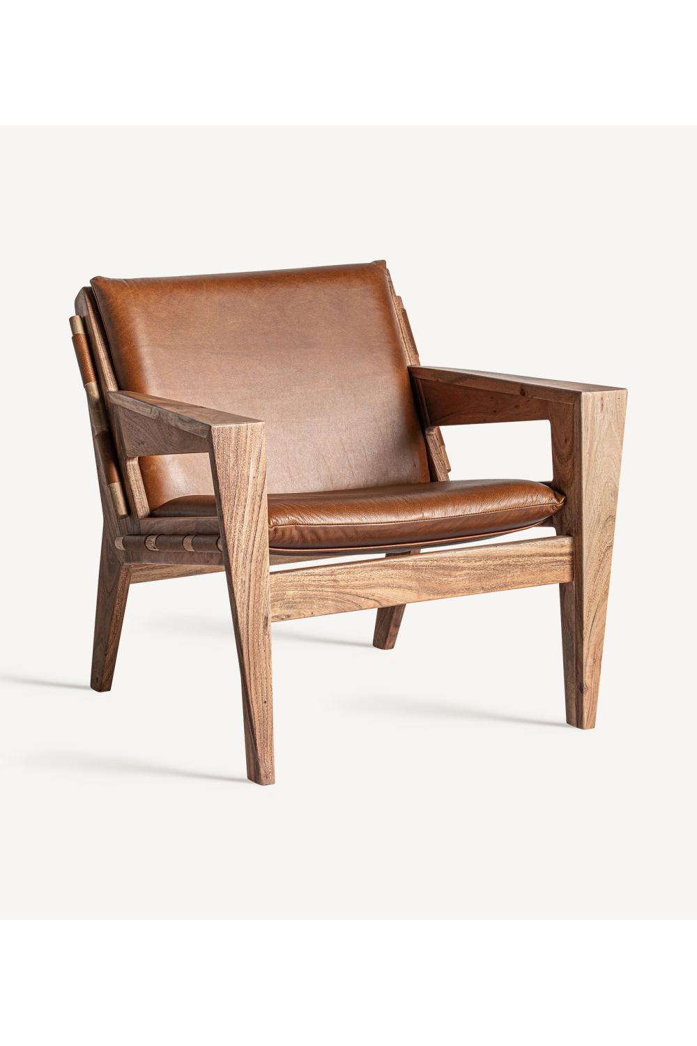 Acacia Framed Leather Armchair | Vical Home Melle | Oroa.com