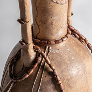 Brown Terracotta Beaded Vase | Vical Home Adib