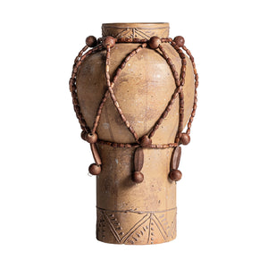 Brown Terracotta Ethnic-Style Vase | Vical Home Adib