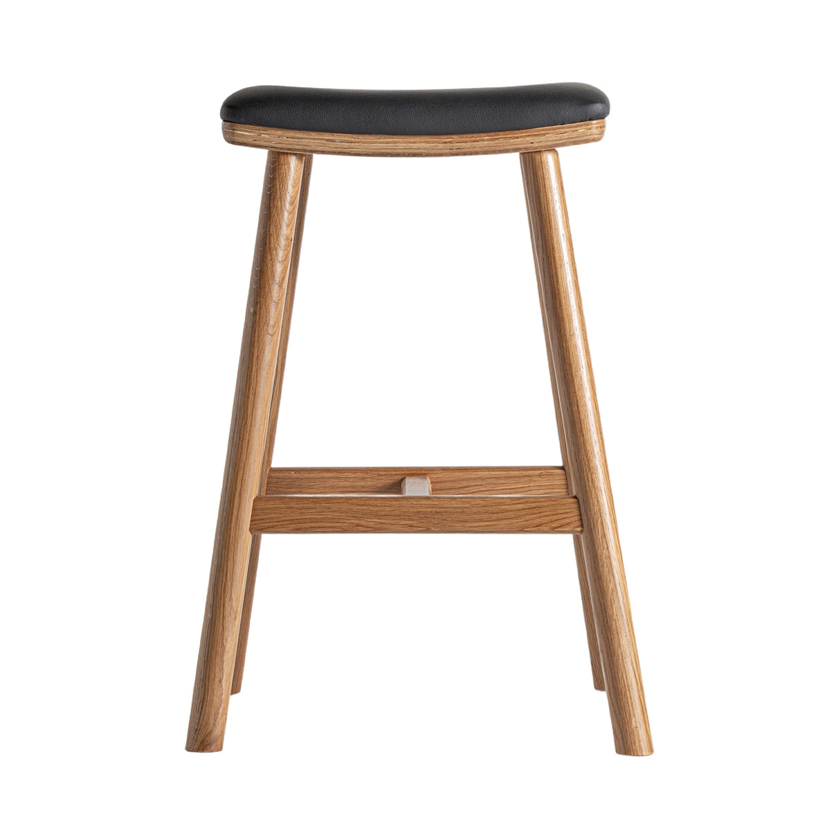   Black Leather Inspired Seat Stool | Oroa.com