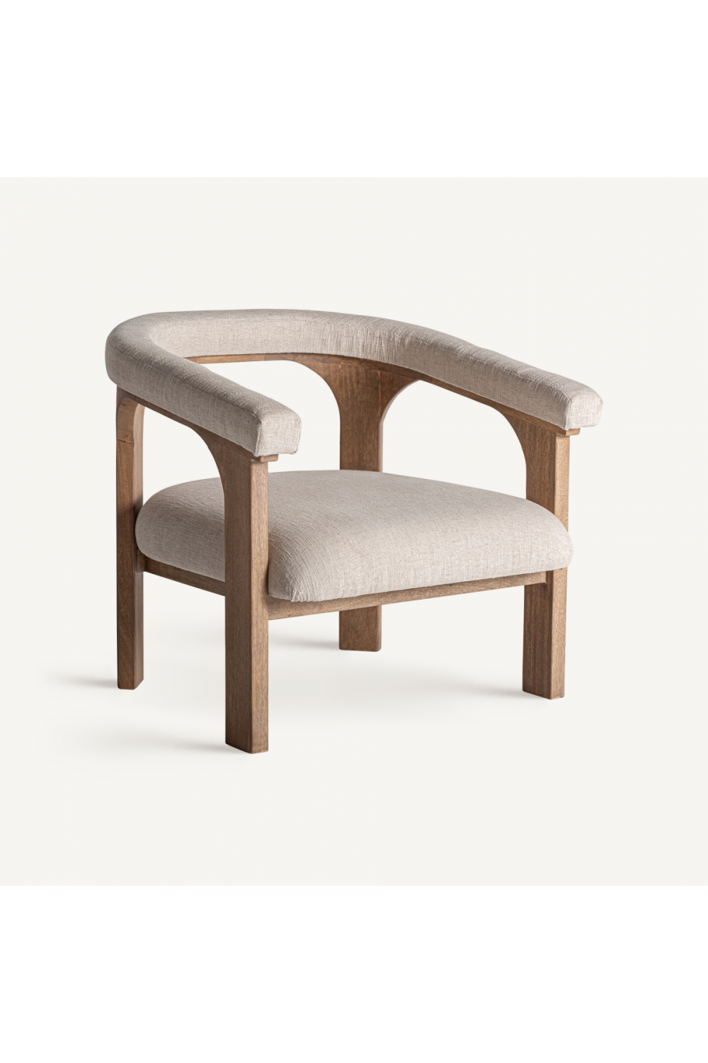 Mango Wood Curved Armchair | Vical Home Racoud | Oroa.com
