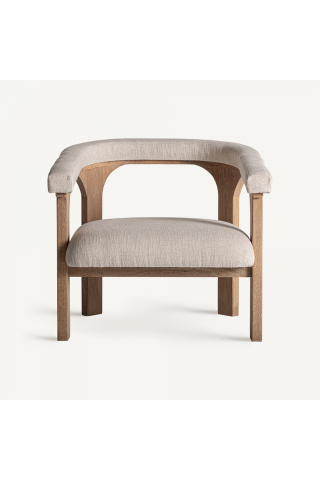 Mango Wood Curved Armchair | Vical Home Racoud | Oroa.com