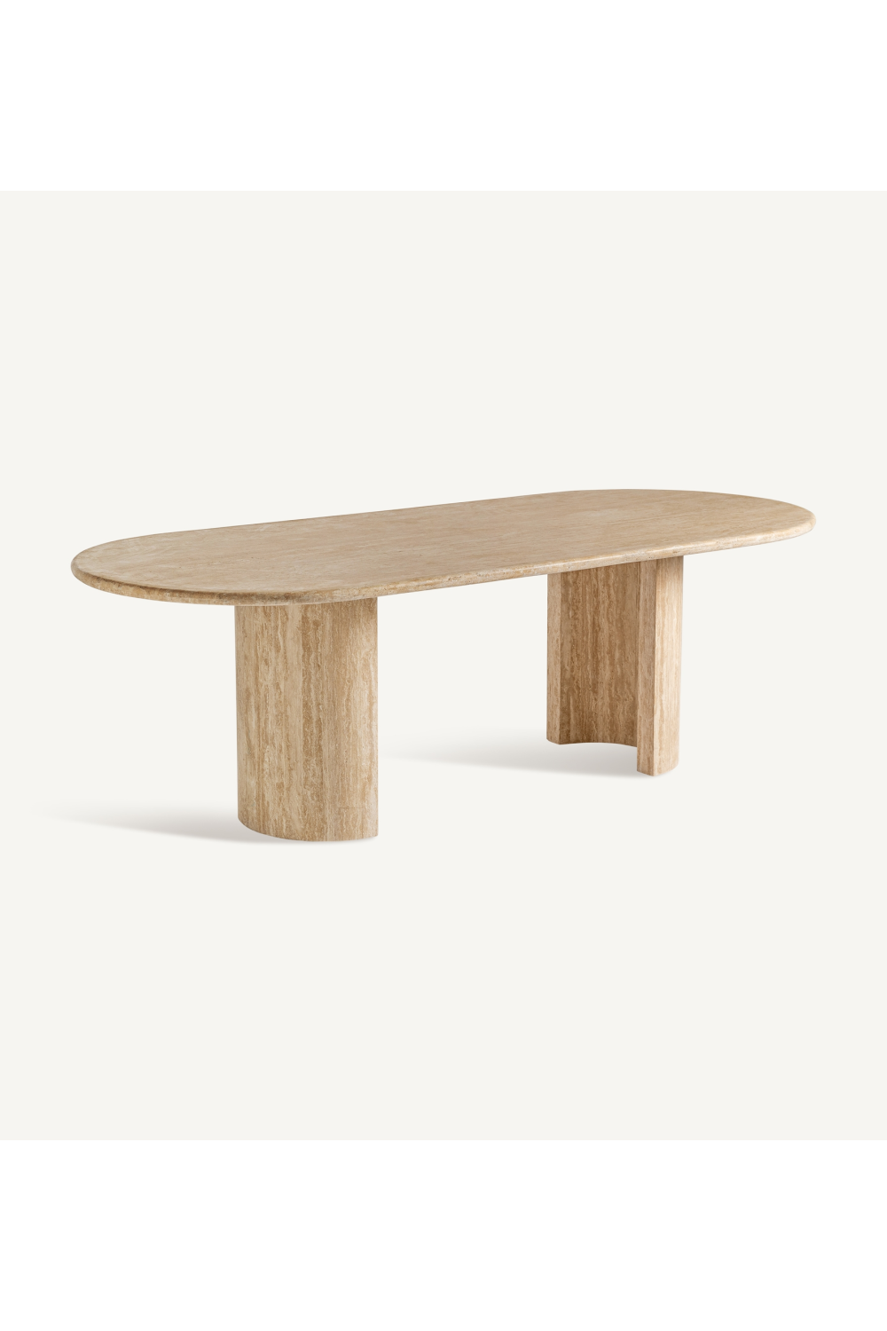 Travertine Oval Dining Table | Vical Home Thiennes | Oroa.com