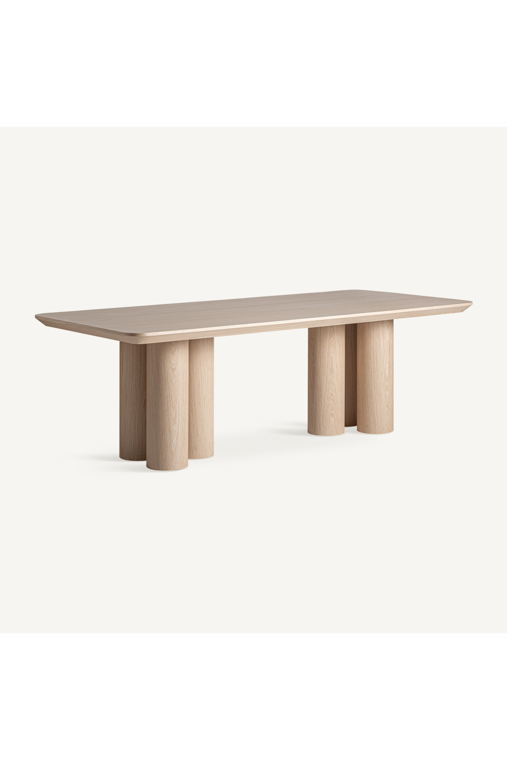 Beige Oak Rectangular Dining Table | Vical Home Prayssac | Oroa.com