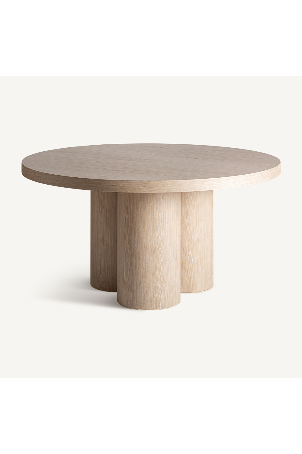 Cream Oak Round Dining Table | Vical Home Prayssac | Oroa.com