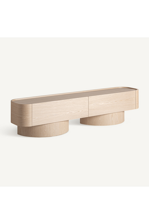   Cream Oak Media Unit | Oroa.com