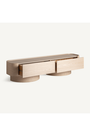   Cream Oak Media Unit | Oroa.com