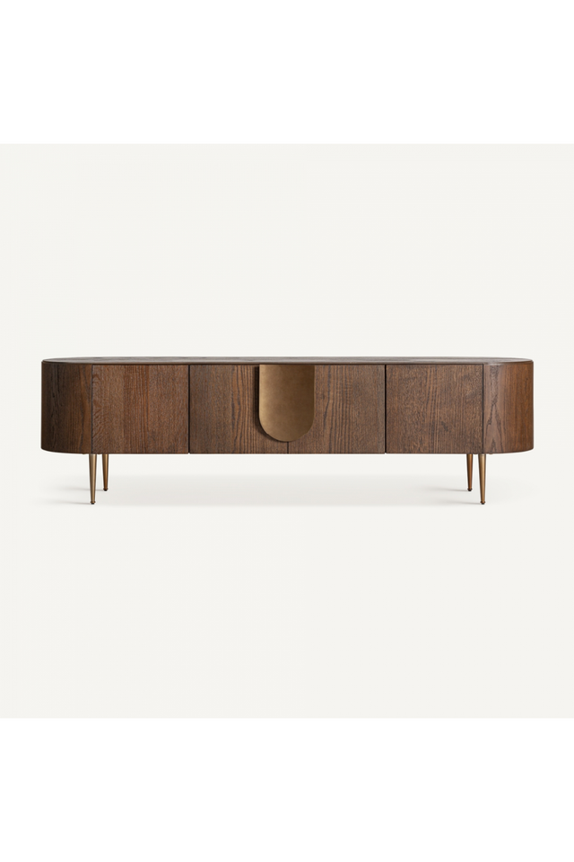 Brown Oak 2-Door Media Unit | Vical Home Treignac | Oroa.com