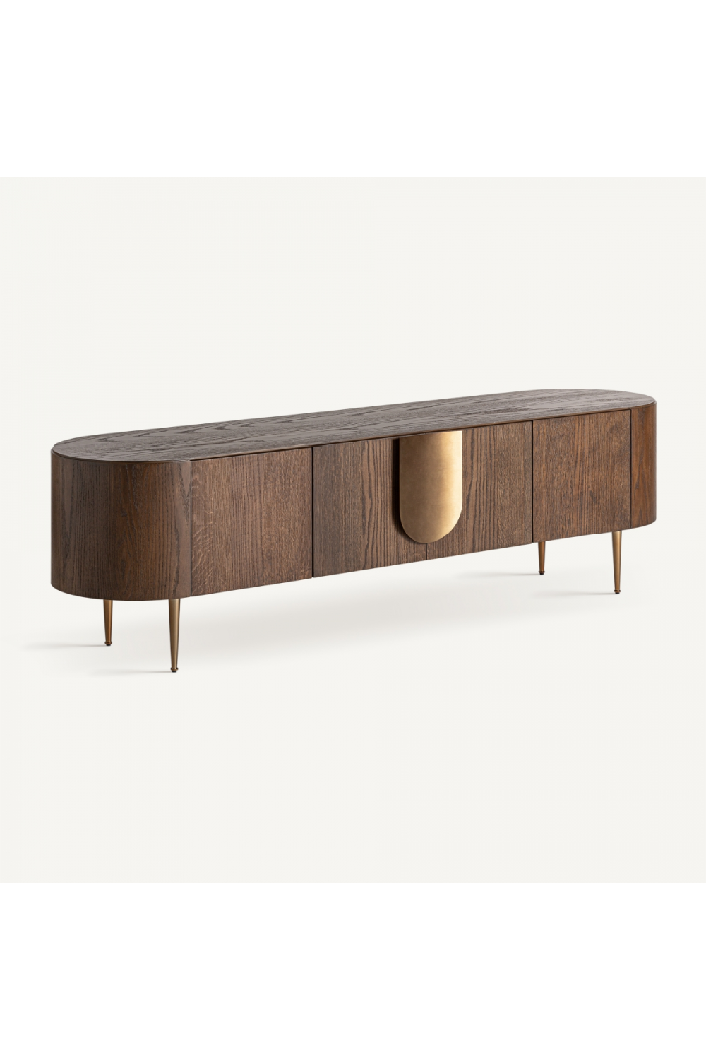  Brown Oak 2-Door Media Unit | Oroa.com
