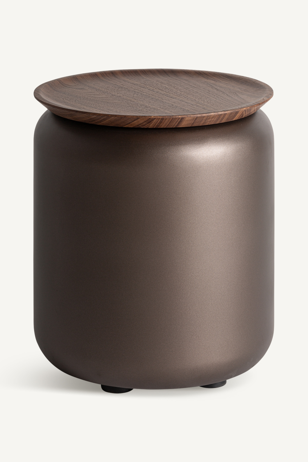 Brown Cylindrical Side Table | Vical Home Bugdorf | Oroa.com