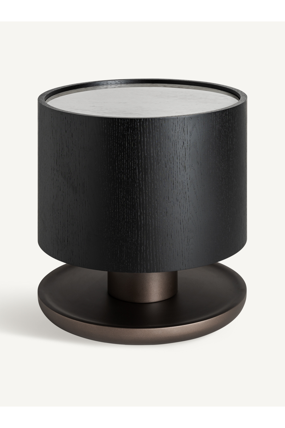 Black Oak Art Deco Side Table | Vical Home Breil | Oroa.com