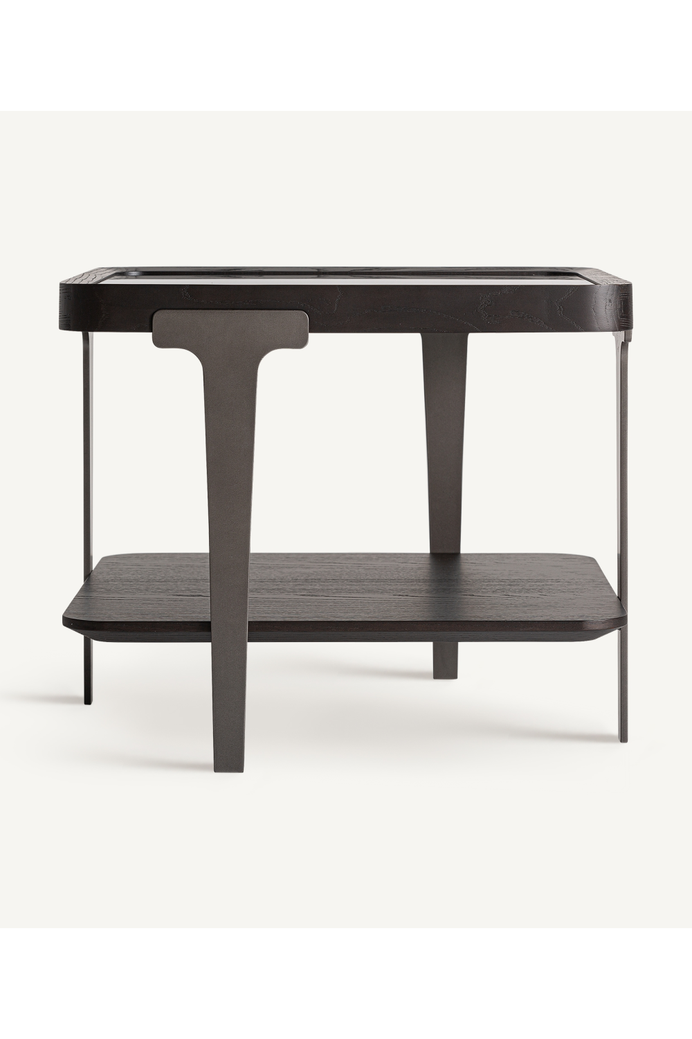 Brown Glass Top Side Table | Vical Home Breil | Oroa.com