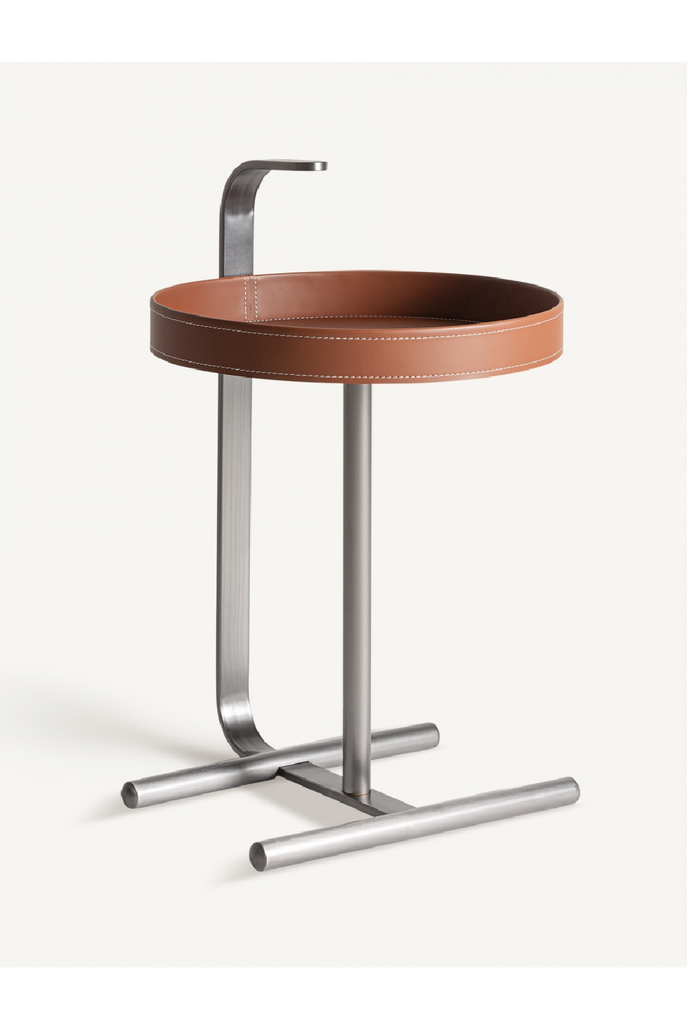 Brown Leather Side Table | Vical Home Geisingen | Oroa.com