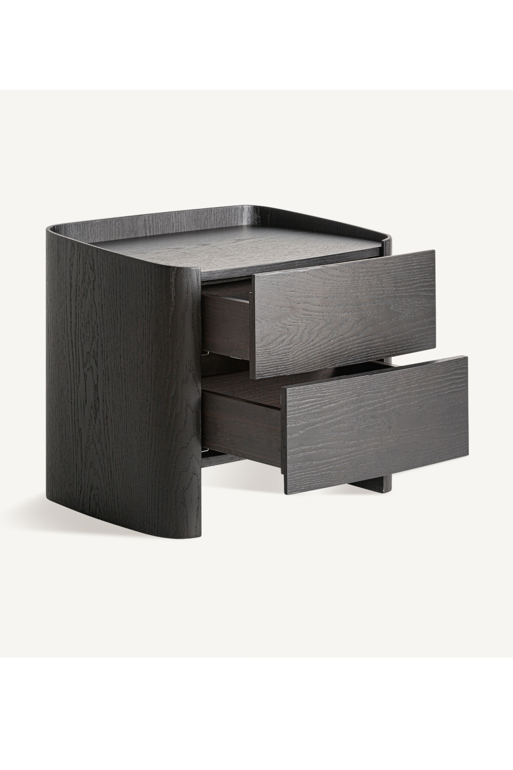 Black 2-Drawer Nightstand | Vical Home Wolfach | Oroa.com