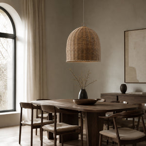   Woven Brown Rattan Pendant Lamp | Oroa.com
