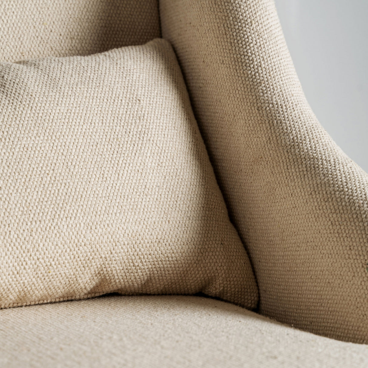 Beige Studded Lounge Chair | Vical Home Objat