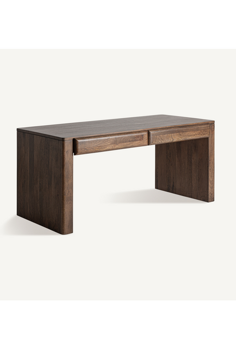   Mango Wood 2-Drawer Desk | Oroa.com
