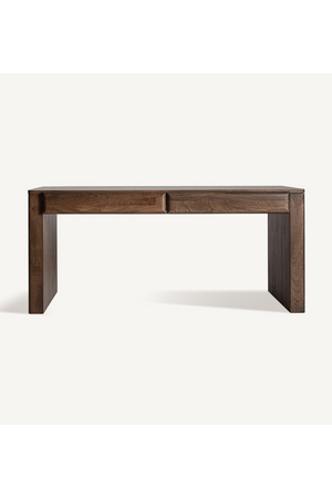   Mango Wood 2-Drawer Desk | Oroa.com