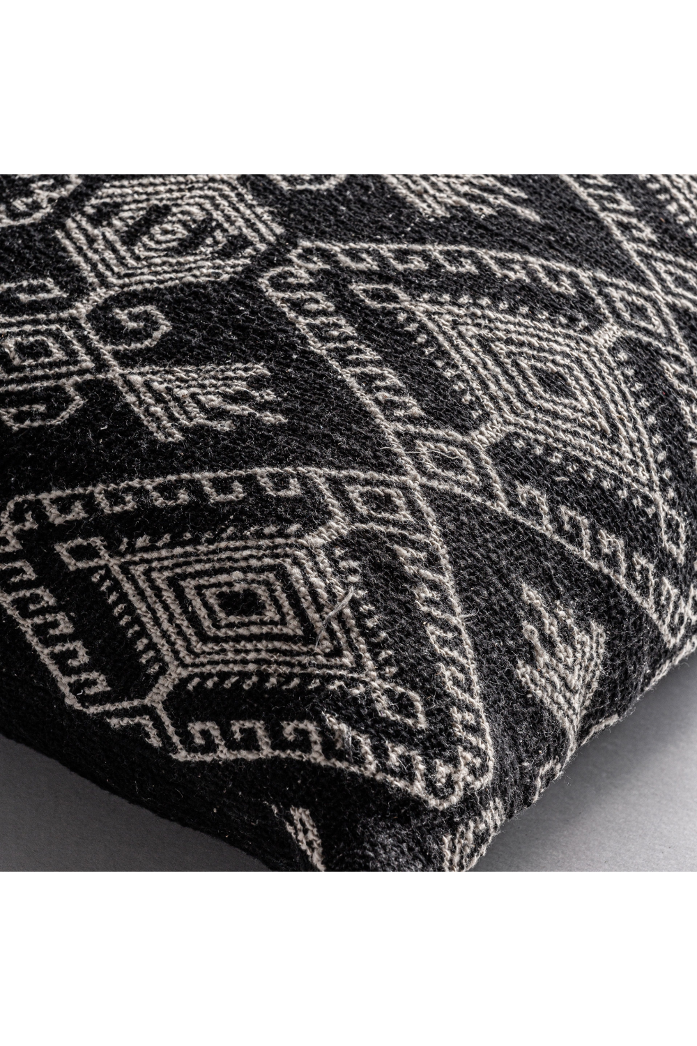 Black Cotton Printed Cushion | Vical Home Cleoa | Oroatrade.com