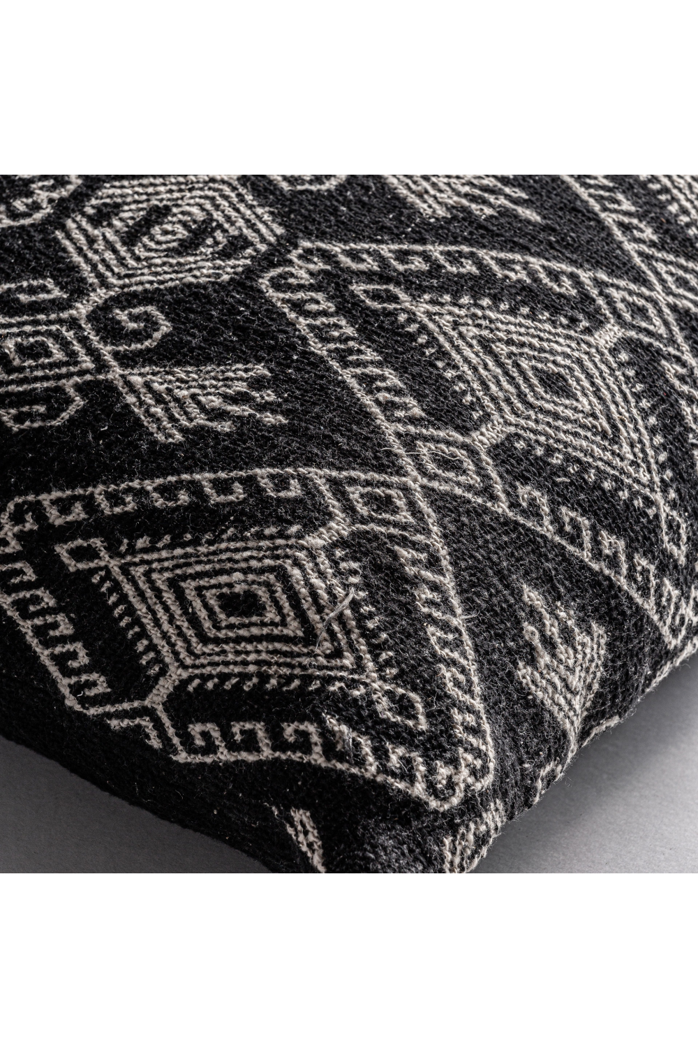 Black Cotton Printed Cushion | Vical Home Cleoa | Oroa.com