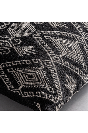 Black Cotton Printed Cushion | Vical Home Cleoa | Oroa.com