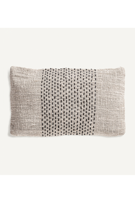 Patterned Off-White Cotton Cushion | Vical Home Clancy | Oroa.com