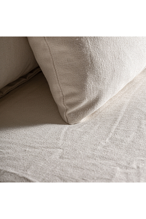 White Cotton Flanged Central Sofa | Vical Home Virolle | Oroa.com