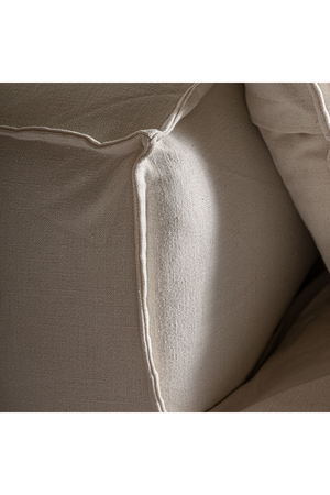 White Cotton Flanged Central Sofa | Vical Home Virolle | Oroa.com