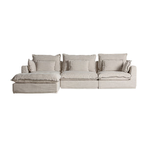   Modern European furniture - White Right Corner Modular Sofa - www.oroa.com | Oroa.com