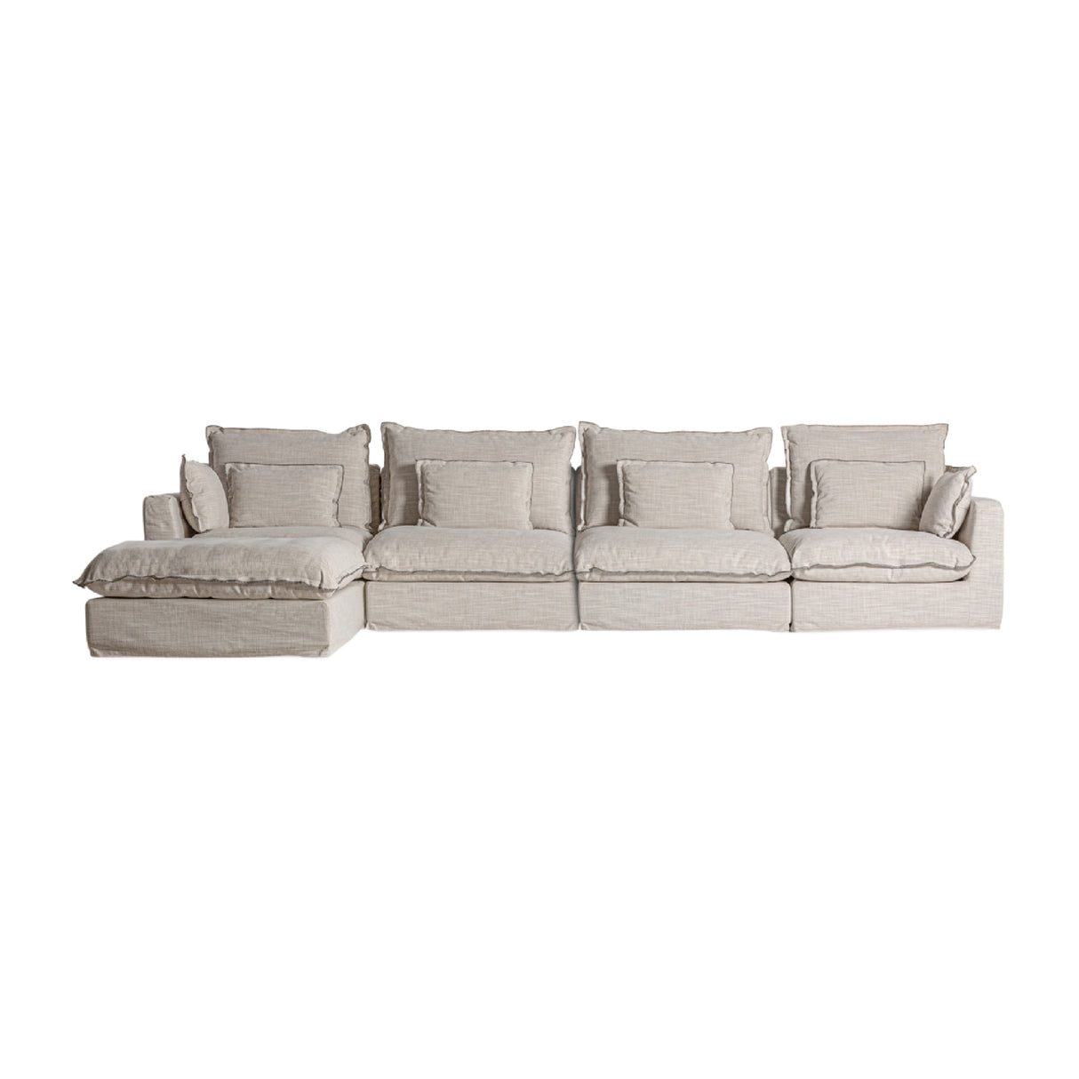   Modern European furniture - White Right Corner Modular Sofa - www.oroa.com | Oroa.com