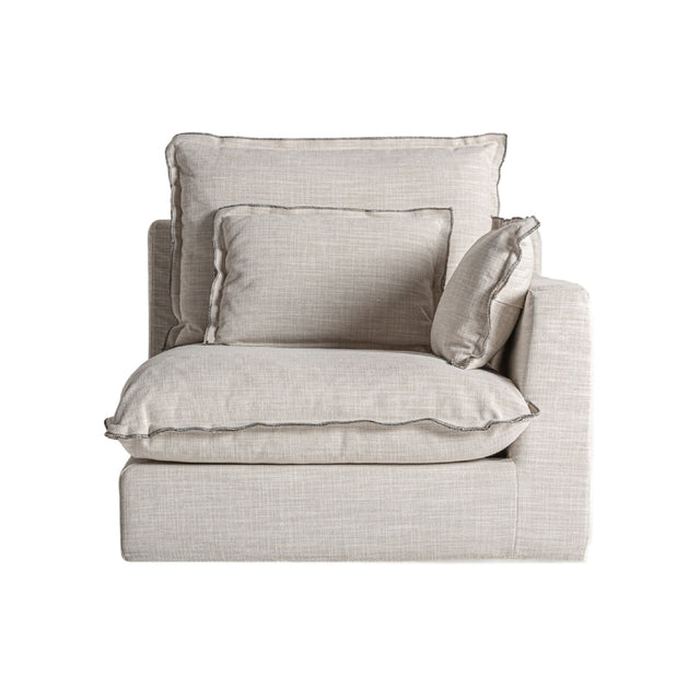 Modern European furniture - White Right Corner Modular Sofa - www.oroa.com