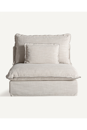 Off White Flanged Central Sofa | Vical Home Bief | Oroa.com