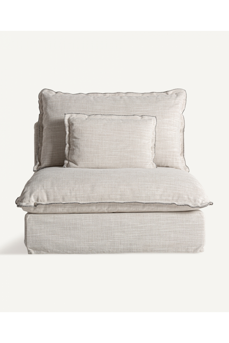 Off White Flanged Central Sofa | Vical Home Bief | Oroa.com