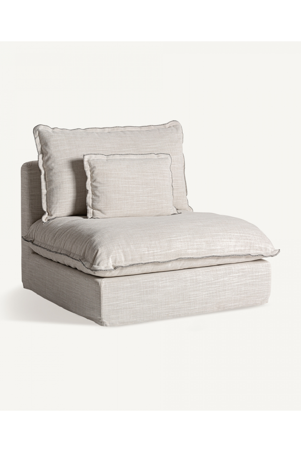 Off White Flanged Central Sofa | Vical Home Bief | Oroa.com