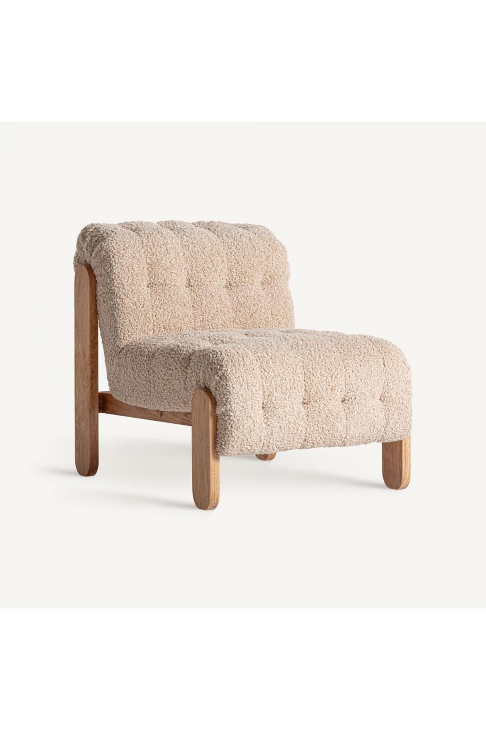 Beige Tufted Lounge Chair | Vical Home Neyprat | Oroa.com