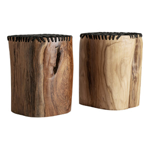   Black Rope Wooden Side Table | Oroa.com
