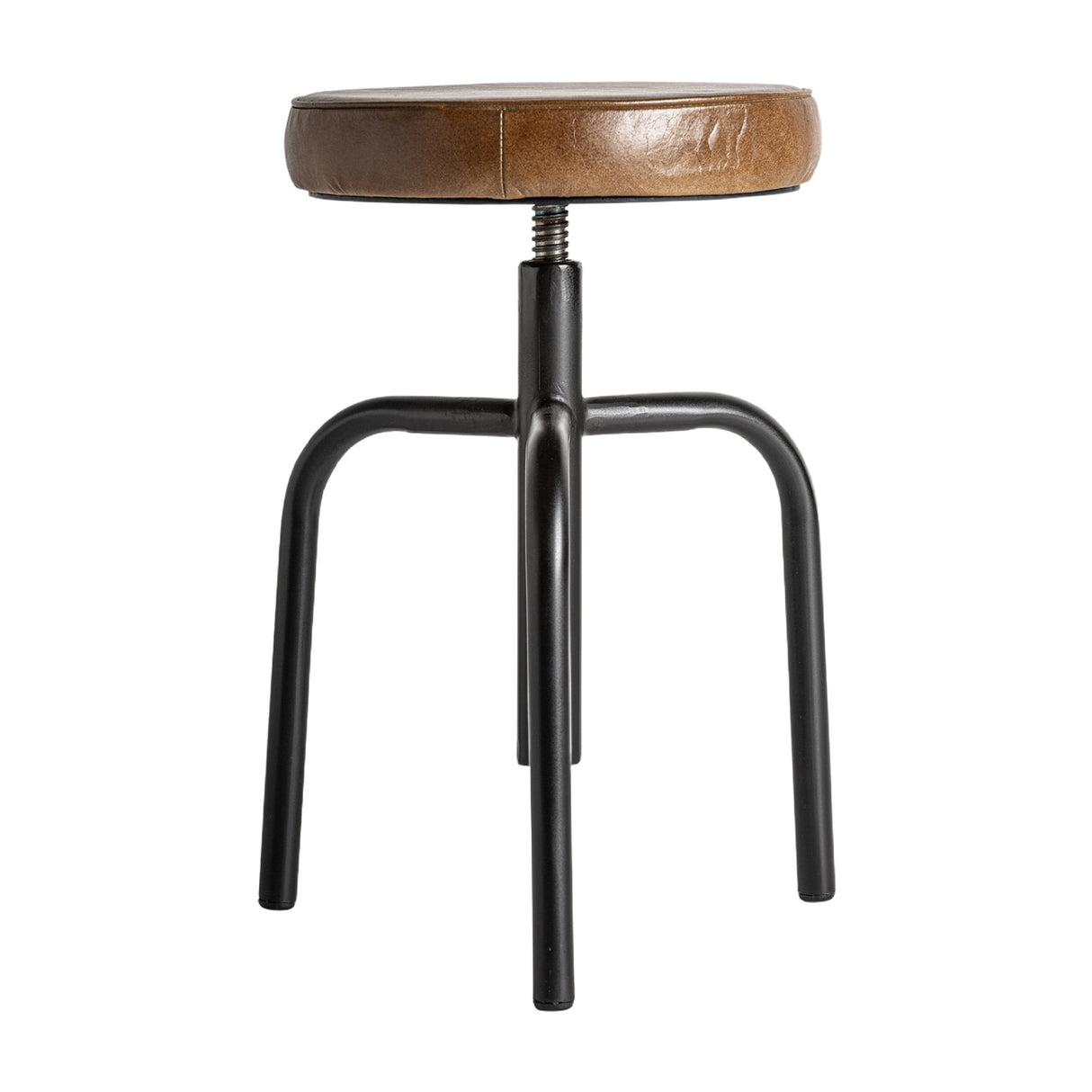   Brown Leather Seat Counter Stool | Oroa.com