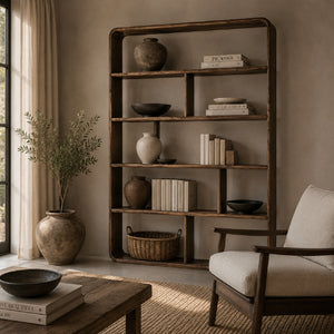   Modern European furniture - Natural Elm Wood Bookcase - www.oroa.com | Oroa.com