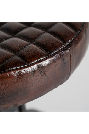 Brown Leather Vintage Stool | Vical Home Ripley | Oroa.com